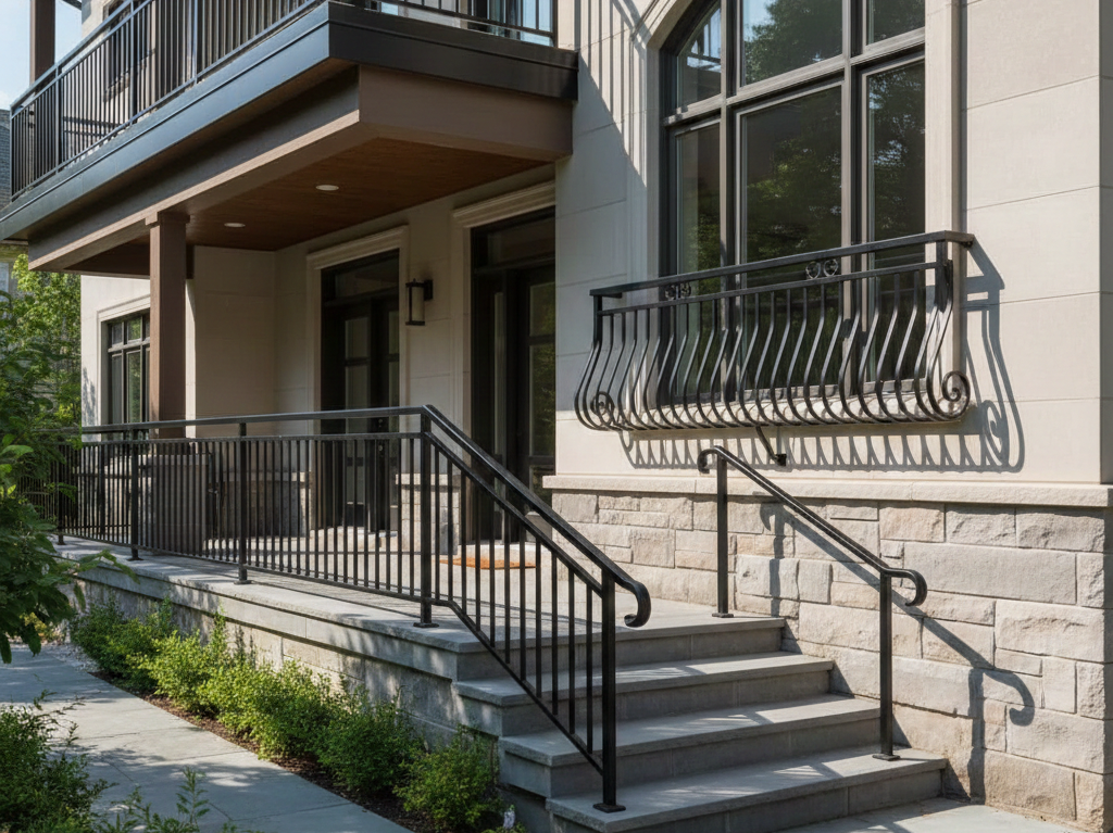Residential Iron Safety Railings