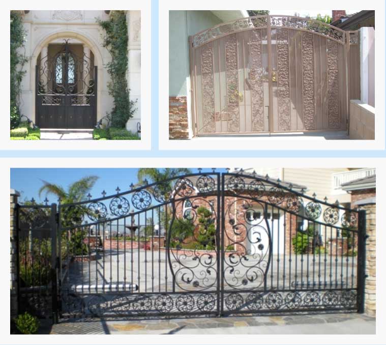 High quality wrought iron entry gates